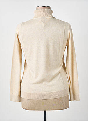 Pull col roulé stretch manches longues beige MCM femme