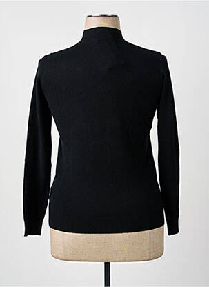 Pull col roulé stretch manches longues noir MCM femme