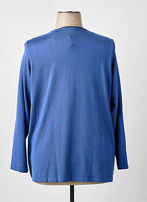 Pull coupe cintrée manches longues bleu FRANCE RIVOIRE femme