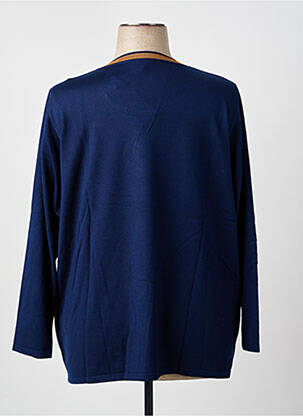 Pull coupe cintrée manches longues bleu FRANCE RIVOIRE femme