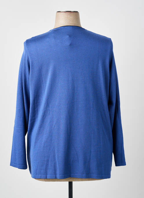 Pull coupe cintrée manches longues bleu FRANCE RIVIERE femme
