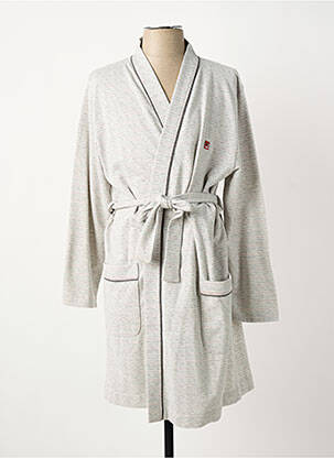 Robe de chambre tissage chiné gris MASSANA homme