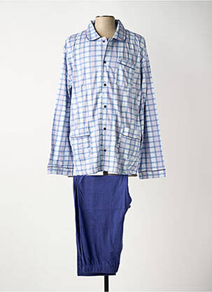 Pyjama coupe droite bleu JET homme