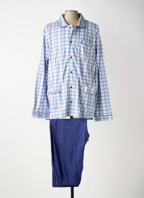 Pyjama coupe droite bleu JET homme