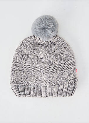 Bonnet bord-côtes gris NANO & NANETTE fille