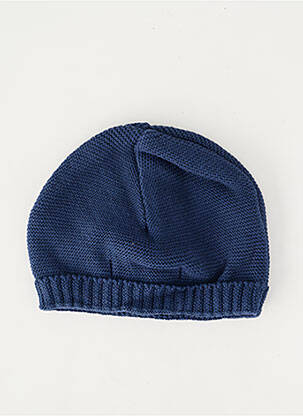 Bonnet maille fine bleu MARESE enfant