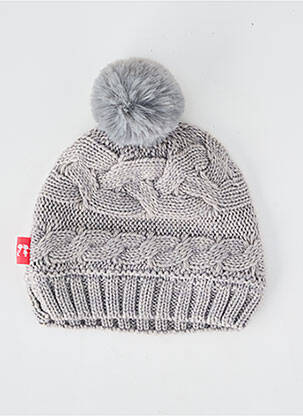 Bonnet bord-côtes gris NANO & NANETTE fille