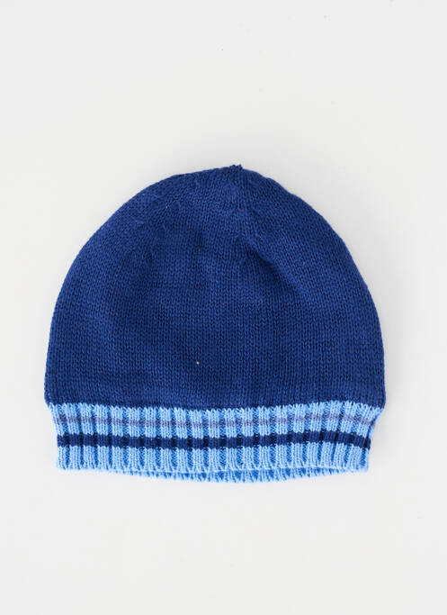 Bonnet maille fine bleu P'TIT BISOU garcon