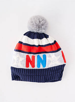Bonnet maille tricot bleu MARESE garcon