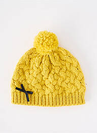 Bonnet maille grosse maille jaune MARESE fille