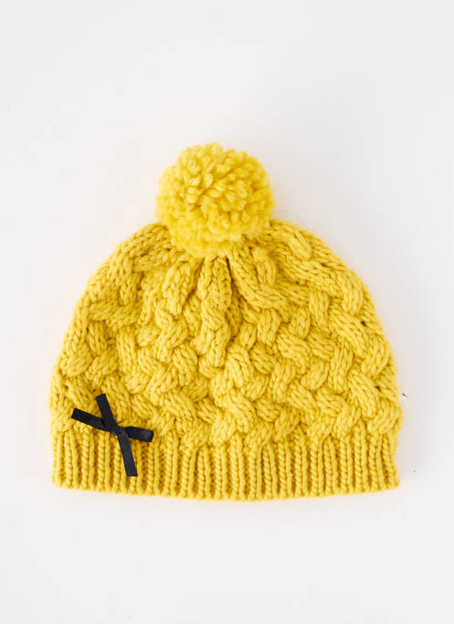 Bonnet maille grosse maille jaune MARESE fille