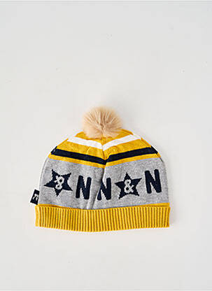 Bonnet imprimé fantaisie jaune NANO & NANETTE garcon
