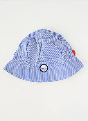 Chapeau fermeture pressionnée bleu P'TIT BISOU garcon