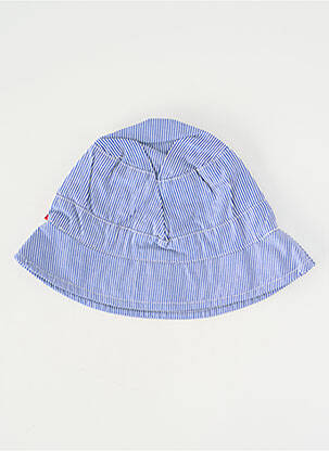 Chapeau imprimé rayures bleu P'TIT BISOU garcon