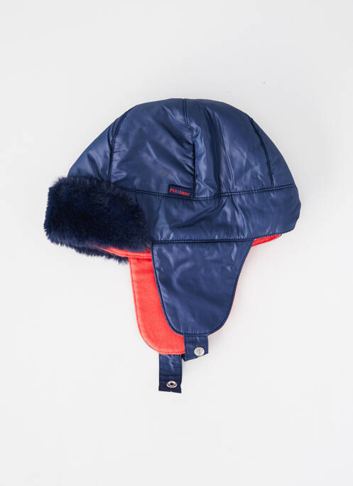 Bonnet doublure bleu P'TIT BISOU garcon