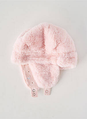 Bonnet doublure rose P'TIT BISOU fille