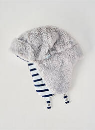 Bonnet doublure gris P'TIT BISOU garcon