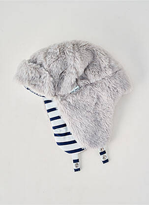 Bonnet doublure gris P'TIT BISOU garcon