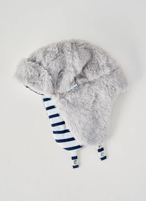 Bonnet doublure gris P'TIT BISOU garcon