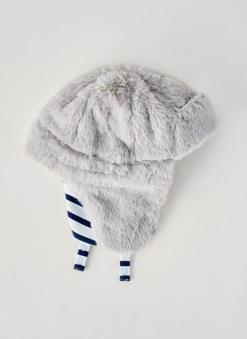 Bonnet doublure gris P'TIT BISOU garcon