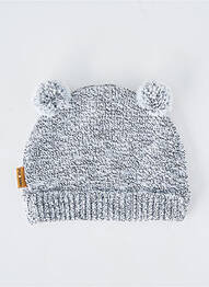 Bonnet maille fine gris P'TIT BISOU garcon