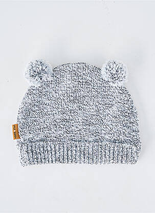 Bonnet maille fine gris P'TIT BISOU garcon