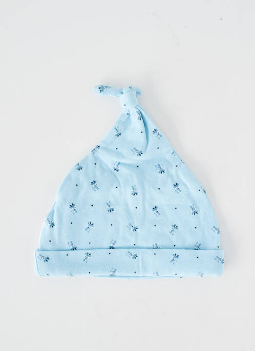 Bonnet maille fine bleu P'TIT BISOU garcon