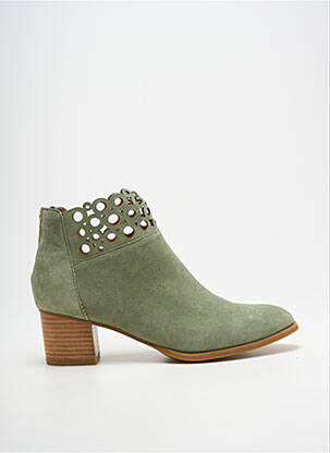 Bottines/boots bout pointu talon de 4 à 6cm vert MAM'ZELLE femme