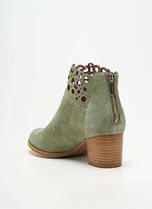 Bottines/boots bout pointu talon de 4 à 6cm vert MAM'ZELLE femme