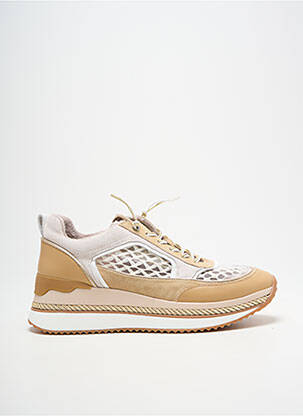Baskets bout rond talon de 4 à 6cm beige MAM'ZELLE femme