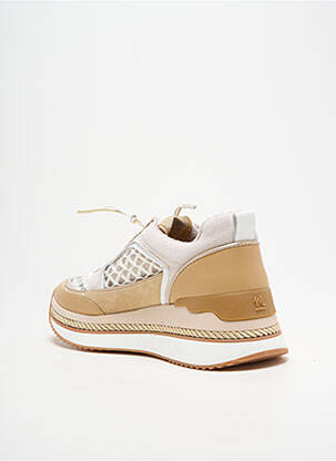 Baskets bout rond talon de 4 à 6cm beige MAM'ZELLE femme