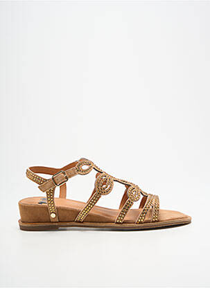 Sandales/nu pieds tissage satiné talon plat jusqu'à 3cm marron MAM'ZELLE femme