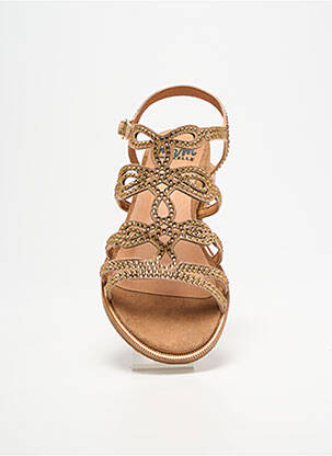 Sandales/nu pieds tissage satiné talon plat jusqu'à 3cm marron MAM'ZELLE femme