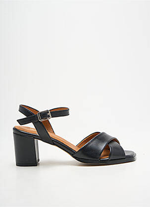 Sandales/nu pieds matière lisse talon de 7 à 9cm noir O'.. femme
