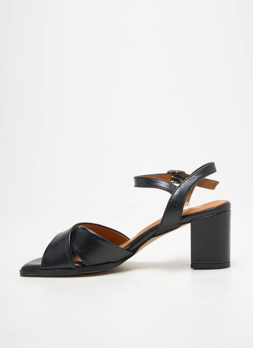 Sandales/nu pieds matière lisse talon de 7 à 9cm noir O'.. femme