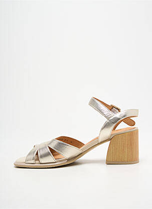 Sandales/nu pieds matière lisse talon de 4 à 6cm or FUGITIVE BY FRANCESCO ROSSI femme