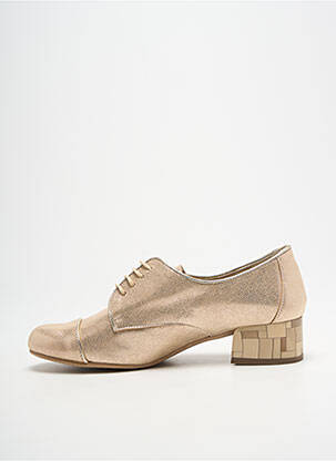 Derbies tissage satiné talon de 4 à 6cm or DORKING femme
