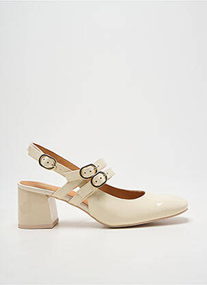 Escarpins fermeture boucle(s) talon de 4 à 6cm beige FUGITIVE BY FRANCESCO ROSSI femme