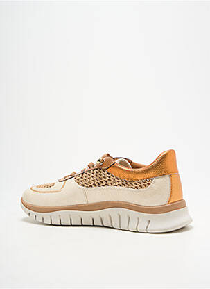Baskets tissage satiné talon plat jusqu'à 3cm orange FUGITIVE BY FRANCESCO ROSSI femme