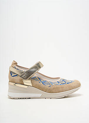 Ballerines semelle amovible talon de 4 à 6cm or GEO-REINO femme