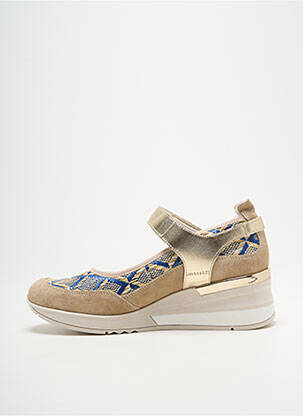 Ballerines semelle amovible talon de 4 à 6cm or GEO-REINO femme