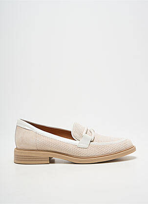 Mocassins nubuck talon plat jusqu'à 3cm beige FUGITIVE BY FRANCESCO ROSSI femme