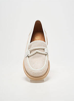 Mocassins nubuck talon plat jusqu'à 3cm beige FUGITIVE BY FRANCESCO ROSSI femme