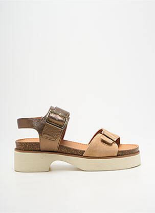 Sandales/nu pieds semi compensé talon de 4 à 6cm marron FUGITIVE BY FRANCESCO ROSSI femme