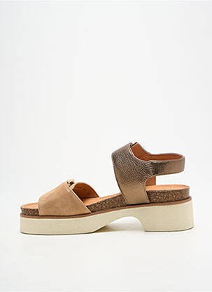 Sandales/nu pieds semi compensé talon de 4 à 6cm marron FUGITIVE BY FRANCESCO ROSSI femme