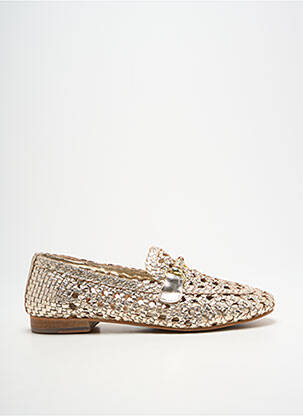 Mocassins tissage satiné talon plat jusqu'à 3cm or COCO ET ABRICOT femme