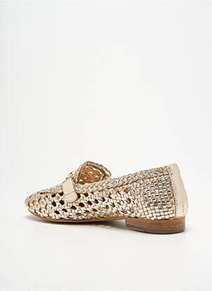 Mocassins tissage satiné talon plat jusqu'à 3cm or COCO ET ABRICOT femme