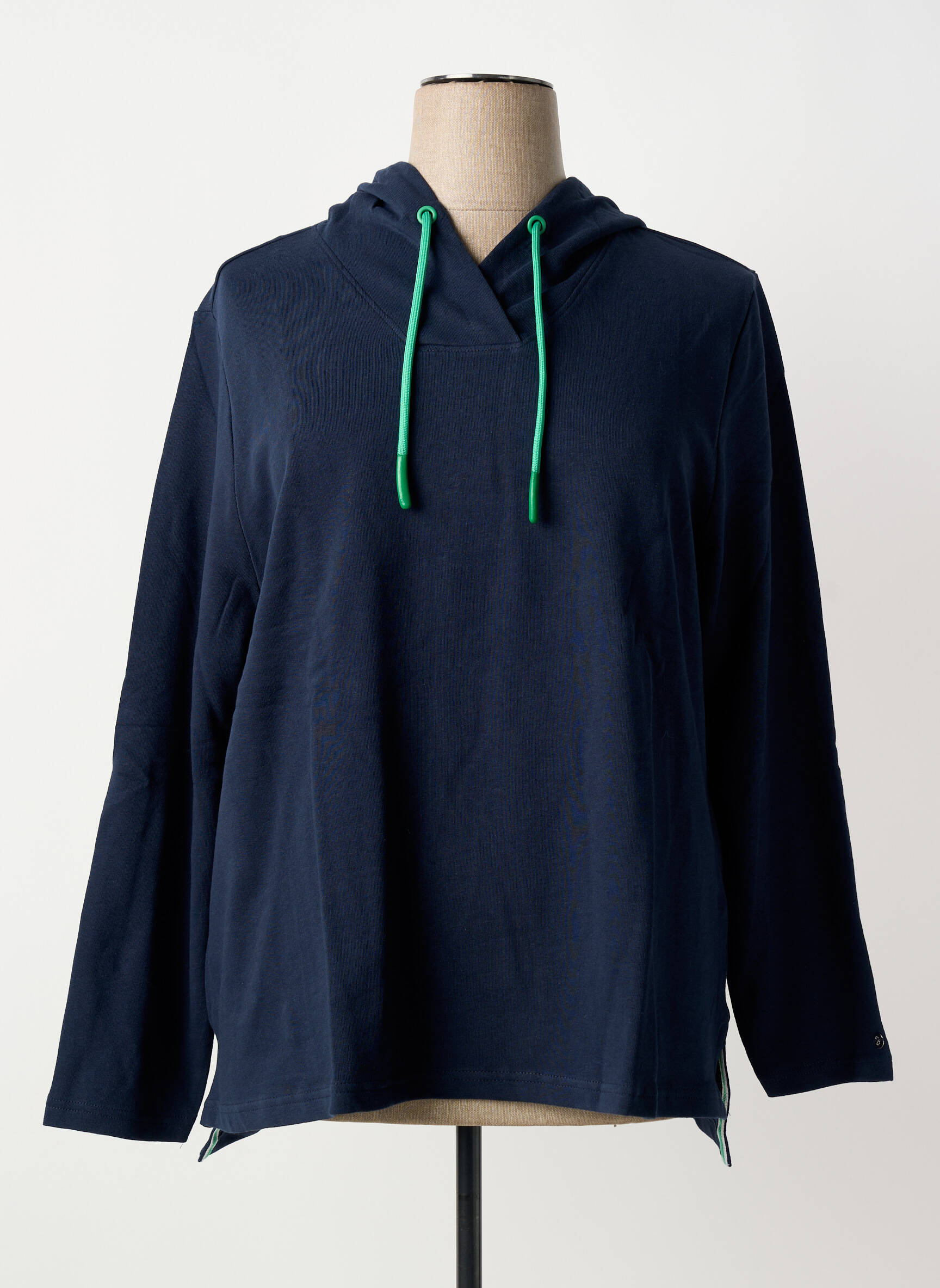 Sweat-shirt à capuche manches longues manches longues bleu SHEEGO femme