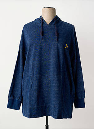 Sweat-shirt à capuche manches longues manches longues bleu SHEEGO femme