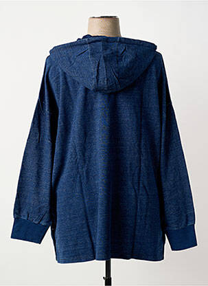 Sweat-shirt à capuche manches longues manches longues bleu SHEEGO femme